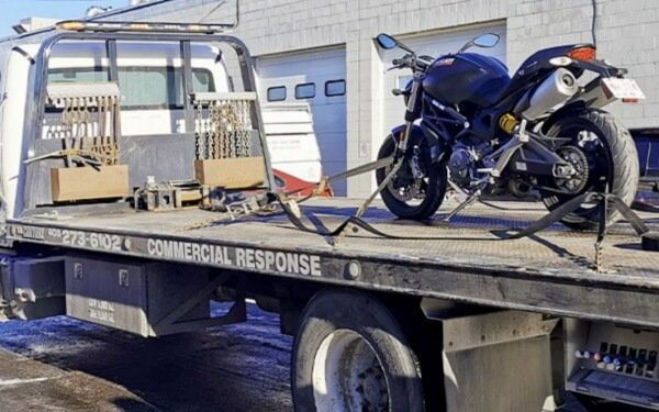 Brantford ON flatbed motorcycle tow